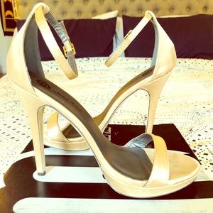 Michael Antonio Lovina Champagne Satin High Heel